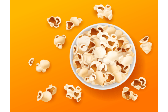 Download Popcorn Top View. Realistic Snacks in Pa - View Collection