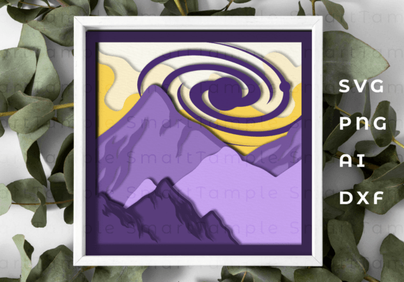 Download Mountain Shadow Box Cricut,shadowbox Svg - Mountain shadow box Collection