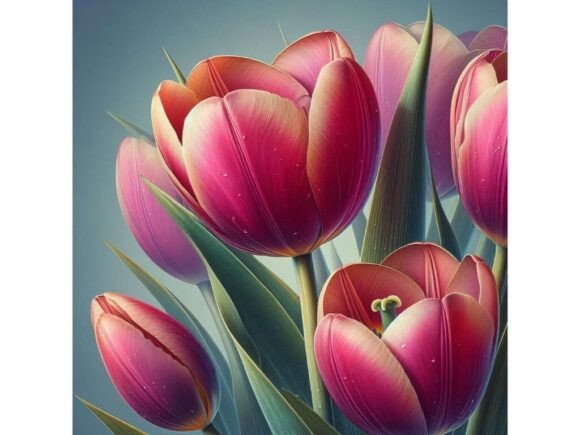 Download A Photorealistic Rendering of the Tulips - Photorealistic Collection