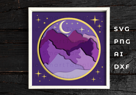 Download 3D Mountain Shadow Box Svg, Paper Cut - Mountain shadow box Collection