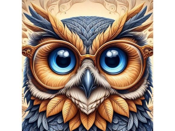 Download Photorealistic Oil Painting of an Owl Wi - Photorealistic Collection
