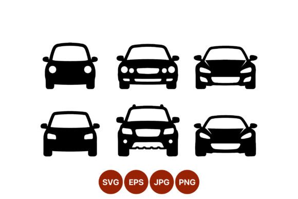 Download Car Silhouette Front View Icon Set - View Collection