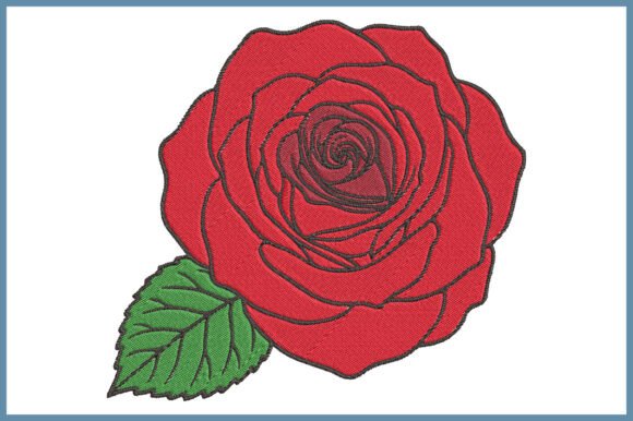 Download Red Rose Embroidery Design - Premium Bundle