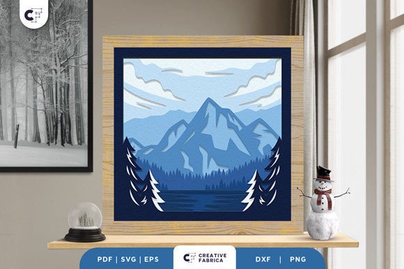 Download Peak of Winter Mountain Shadow Box - Mountain shadow box Collection